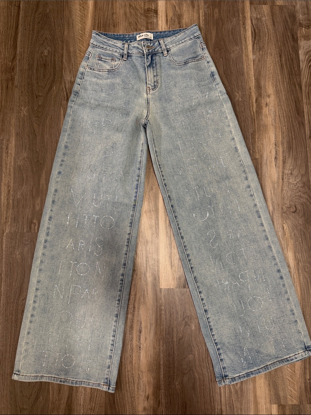 High-Rise Wide-Leg Light Blue Jeans